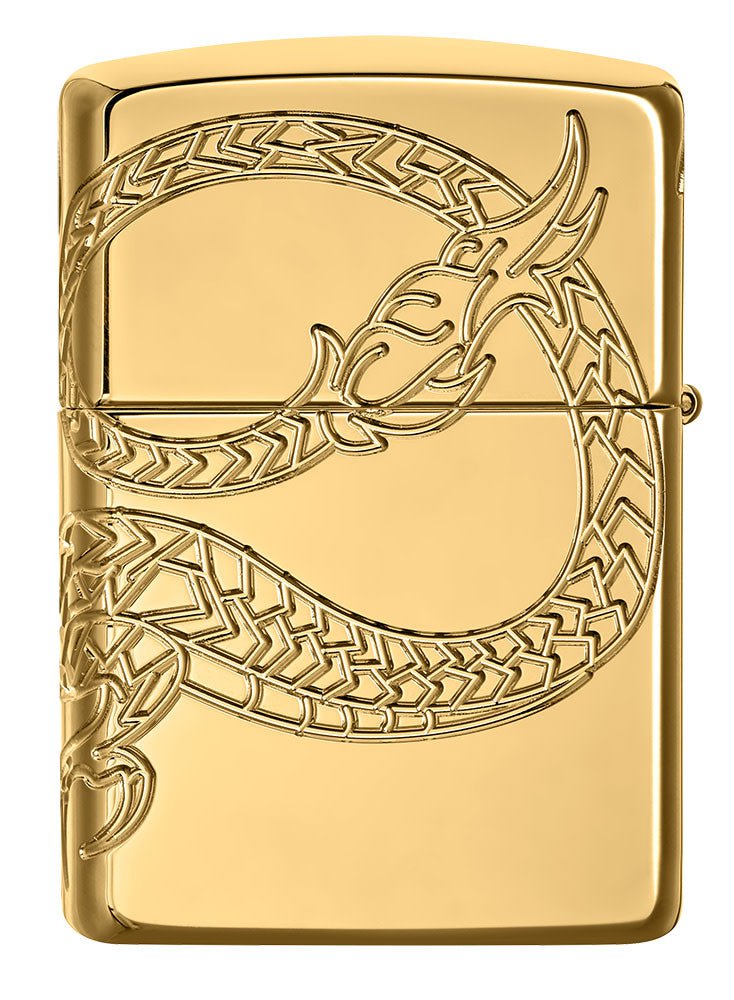 Zippo Armor® Asian Dragon 360-Degree Gold-Plate Windproof Lighter