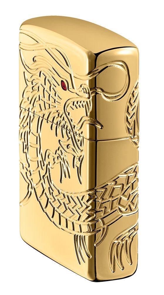Zippo Armor® Asian Dragon 360-Degree Gold-Plate Windproof Lighter