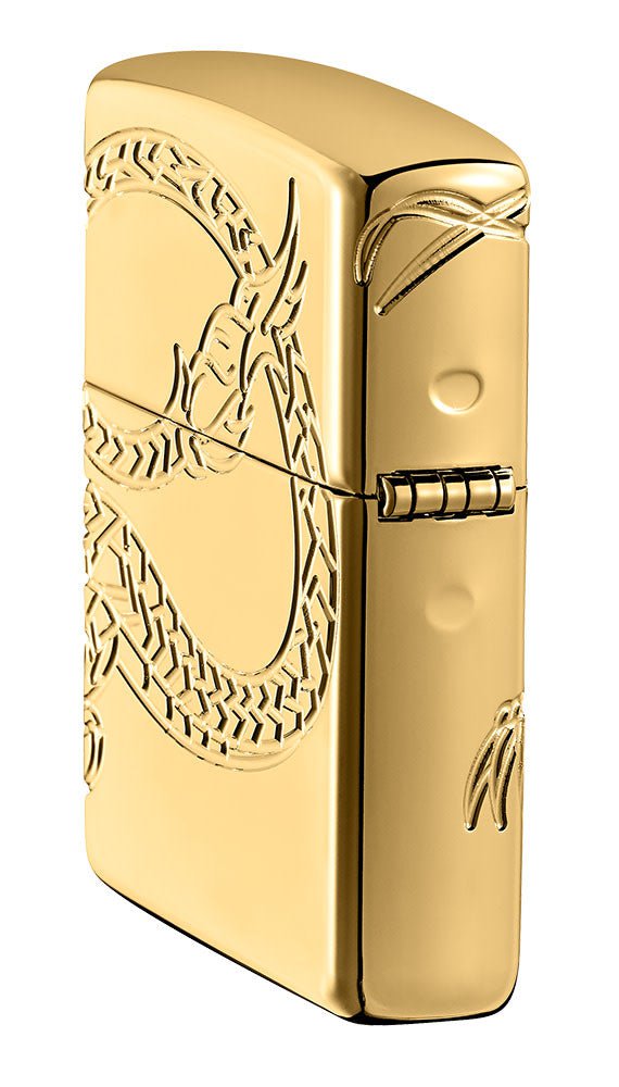 Zippo Armor® Asian Dragon 360-Degree Gold-Plate Windproof Lighter