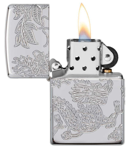 Zippo Armor® Dragon and Phoenix Design Windproof Lighter