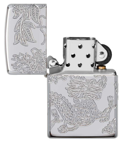 Zippo Armor® Dragon and Phoenix Design Windproof Lighter
