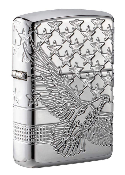 Zippo High Polish Chrome Eagle
