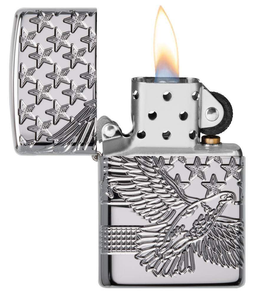Zippo High Polish Chrome Eagle