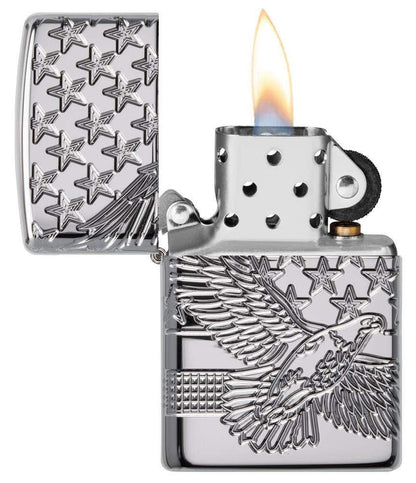 Zippo High Polish Chrome Eagle