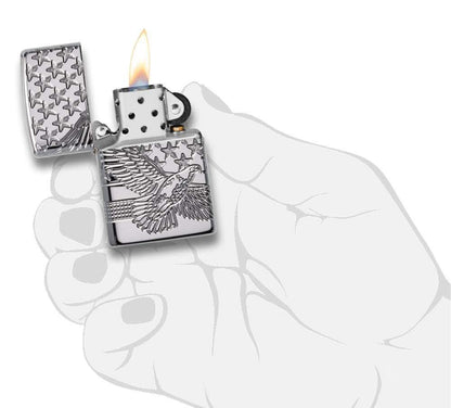 Zippo High Polish Chrome Eagle