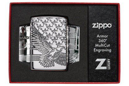 Zippo High Polish Chrome Eagle