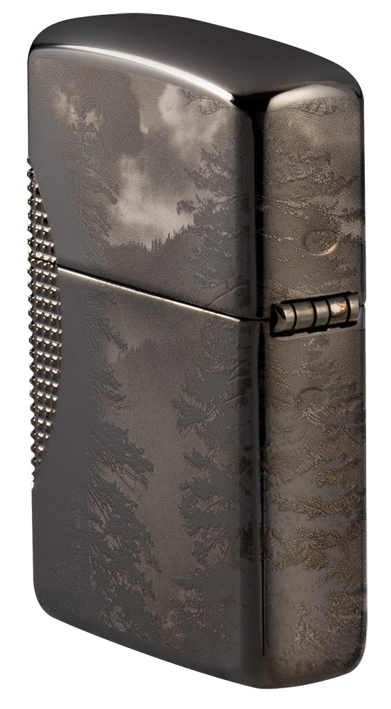 Zippo Wolf Design Armor® Black Ice® Windproof Lighter