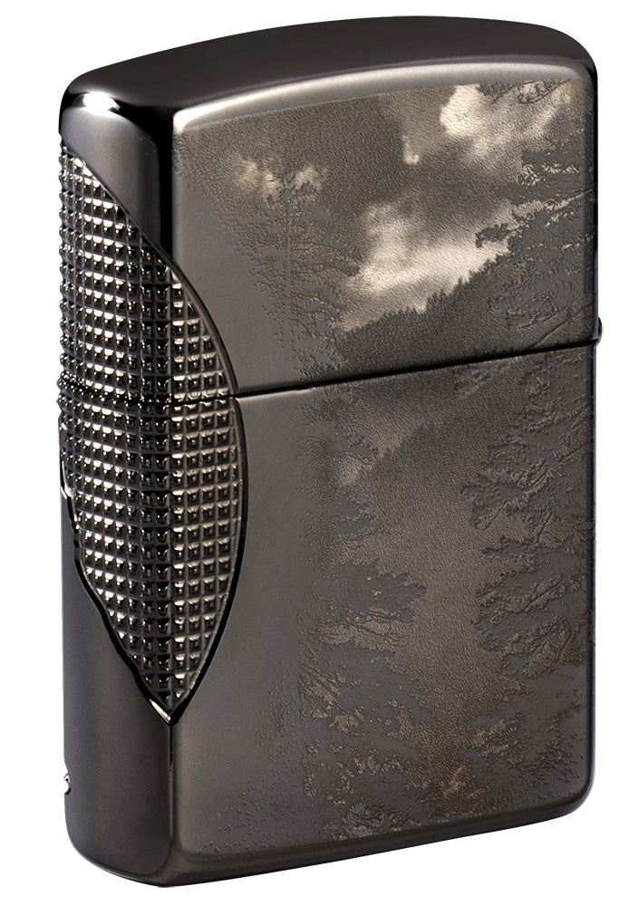 Zippo Wolf Design Armor® Black Ice® Windproof Lighter