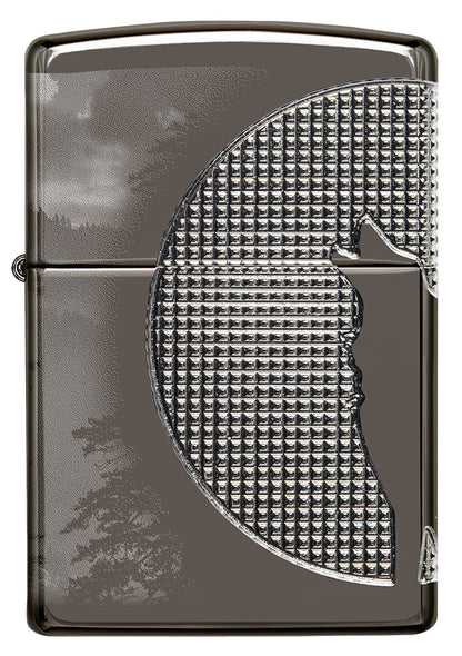 Zippo Wolf Design Armor® Black Ice® Windproof Lighter