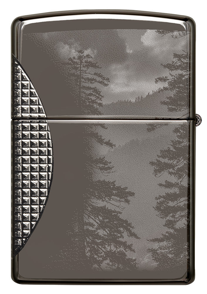 Zippo Wolf Design Armor® Black Ice® Windproof Lighter