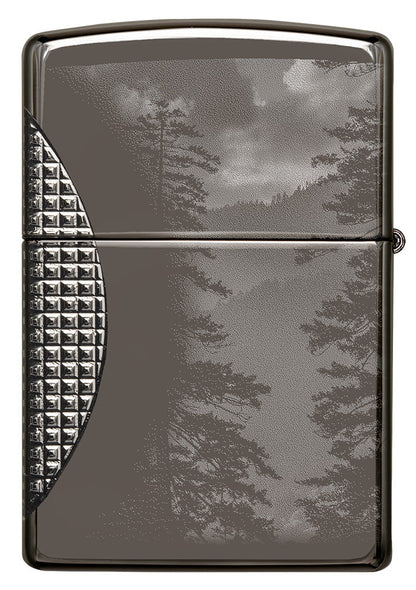 Zippo Wolf Design Armor® Black Ice® Windproof Lighter