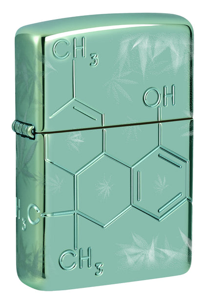 Zippo Cannabis Compound Design Armor® High Polish Green Windproof Lighter