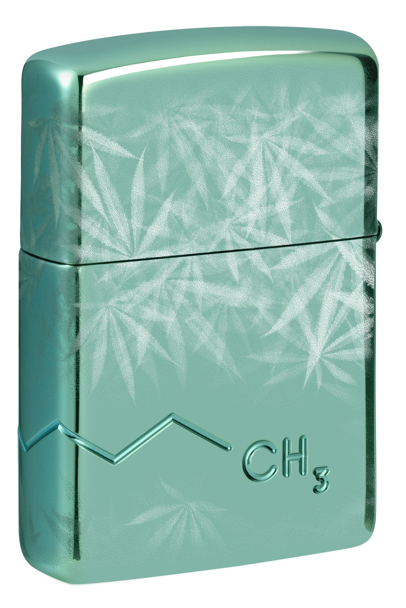 Zippo Cannabis Compound Design Armor® High Polish Green Windproof Lighter