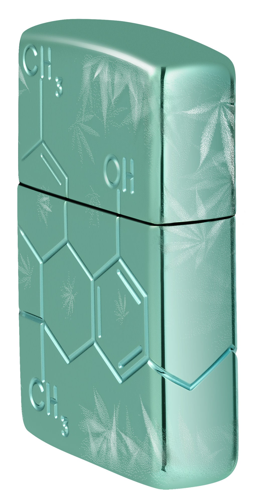 Zippo Cannabis Compound Design Armor® High Polish Green Windproof Lighter