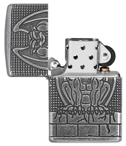Zippo Armor® Antique Silver Gargoyle Windproof Lighter