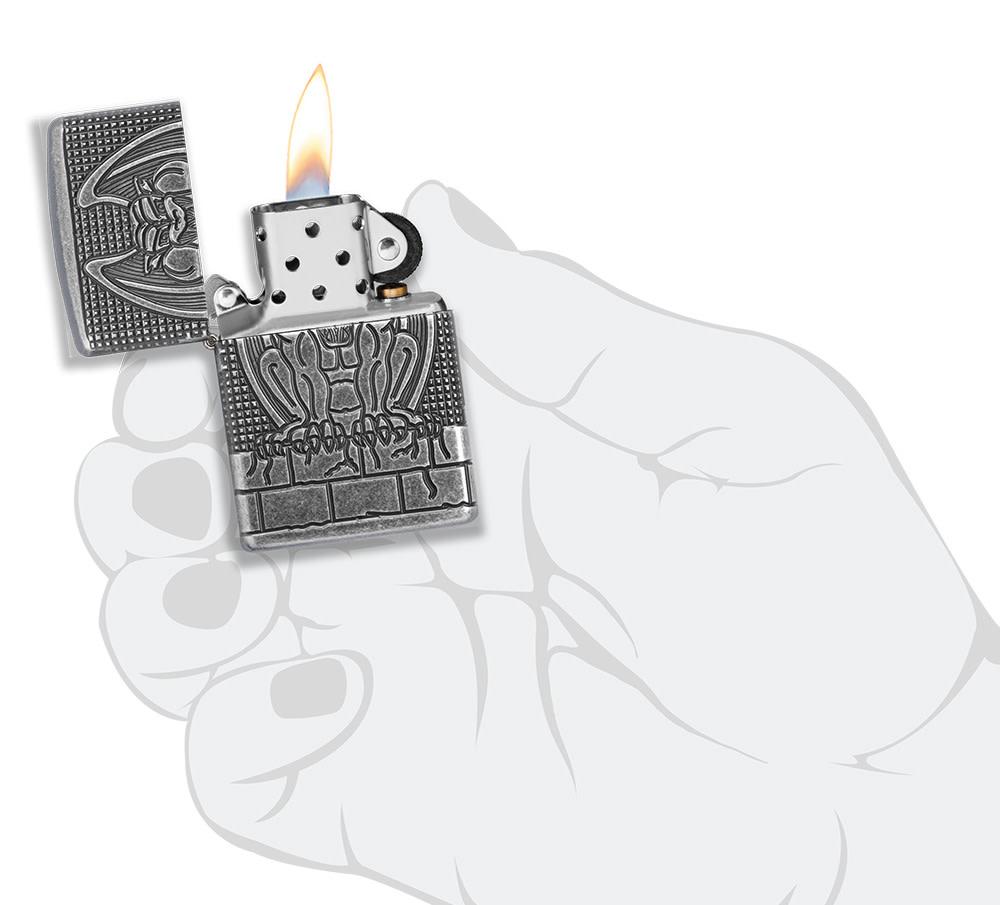 Zippo Armor® Antique Silver Gargoyle Windproof Lighter