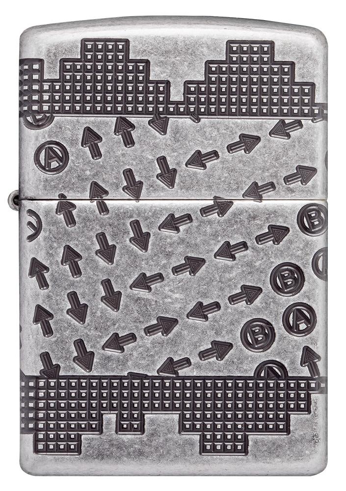 Zippo Gaming Cheat Code Armor® Antique Silver Windproof Lighter