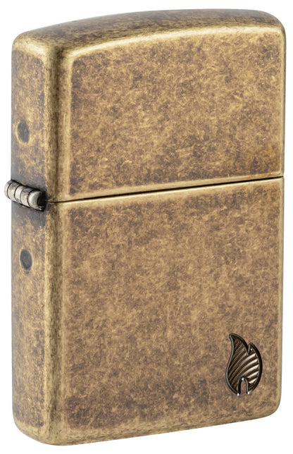 Zippo Armor® Series Flame Antique Brass Windproof Lighter
