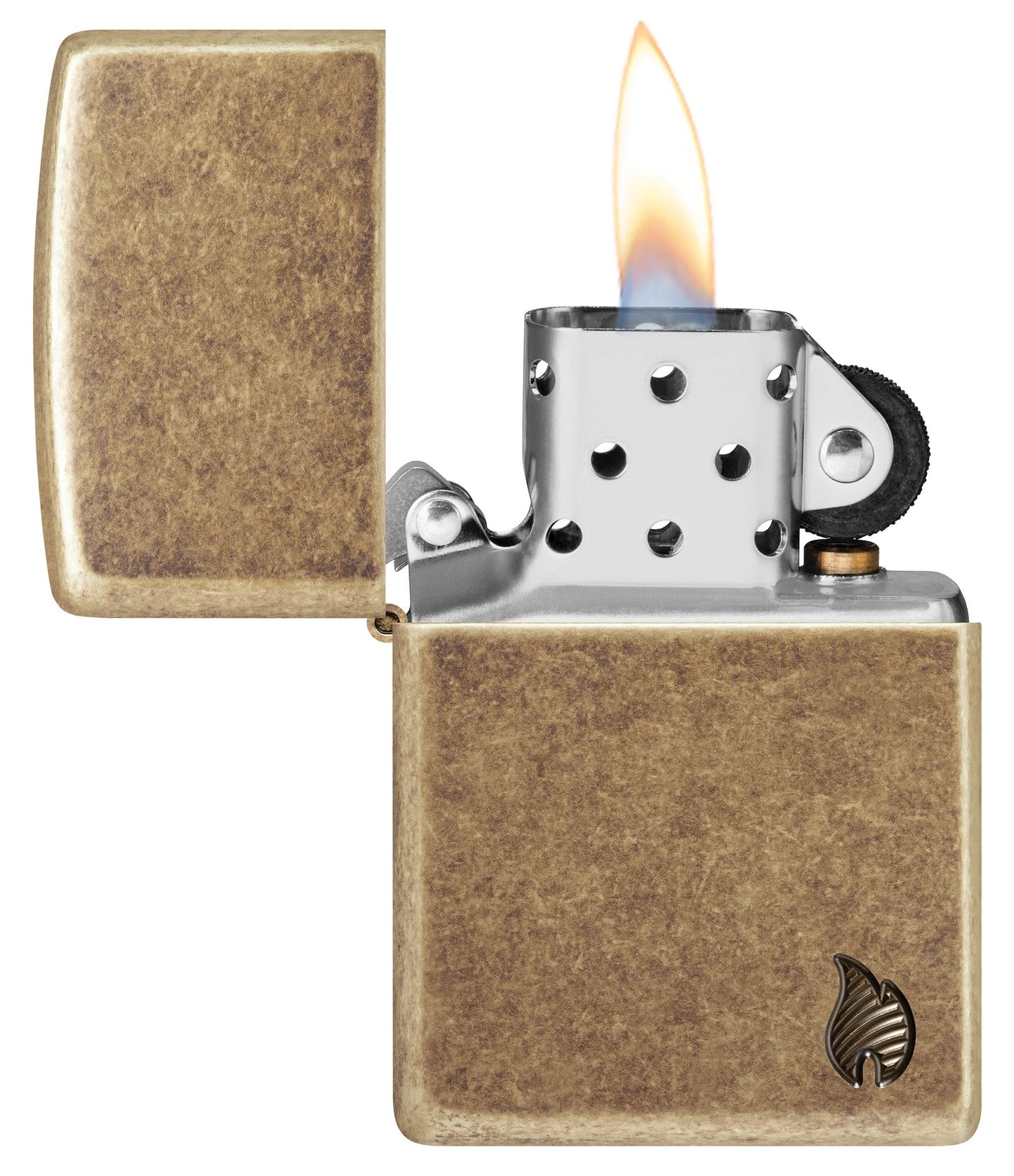 Zippo Armor® Series Flame Antique Brass Windproof Lighter