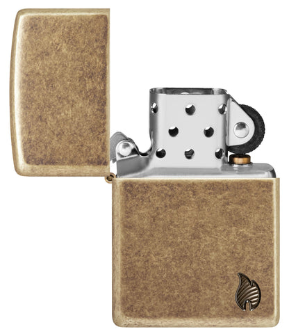 Zippo Armor® Series Flame Antique Brass Windproof Lighter