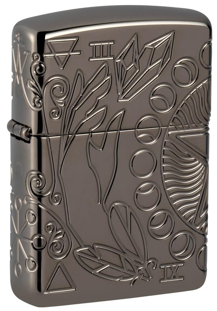 Zippo Wicca Design Armor® Black Ice® Windproof Lighter