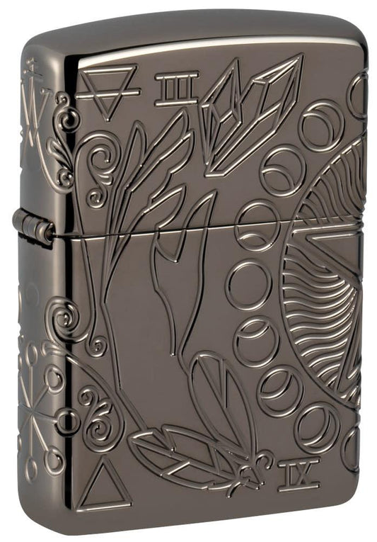 Zippo Wicca Design Armor® Black Ice® Windproof Lighter