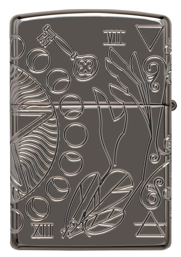 Zippo Wicca Design Armor® Black Ice® Windproof Lighter