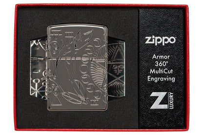 Zippo Wicca Design Armor® Black Ice® Windproof Lighter