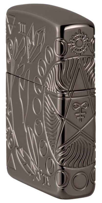 Zippo Wicca Design Armor® Black Ice® Windproof Lighter