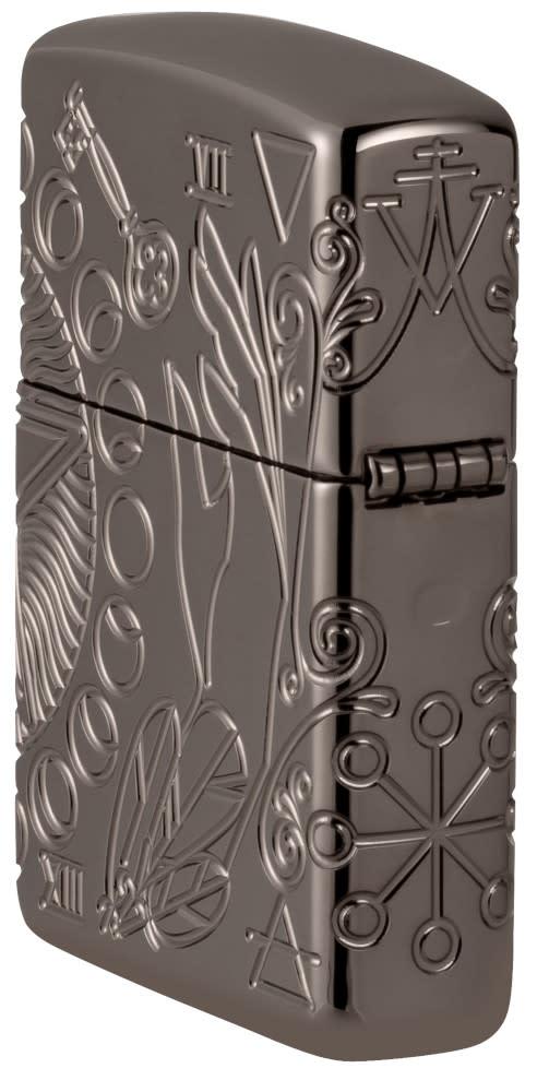 Zippo Wicca Design Armor® Black Ice® Windproof Lighter