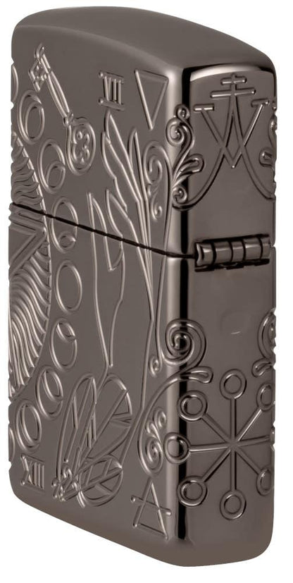 Zippo Wicca Design Armor® Black Ice® Windproof Lighter