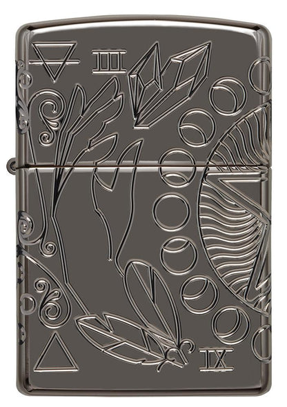Zippo Wicca Design Armor® Black Ice® Windproof Lighter
