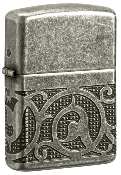 Zippo Pattern Armor Antique Silver Windproof Lighter