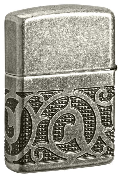 Zippo Pattern Armor Antique Silver Windproof Lighter