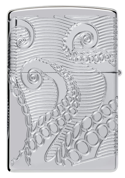 Zippo Tentacles Design Armor® High Polish Chrome Windproof Lighter