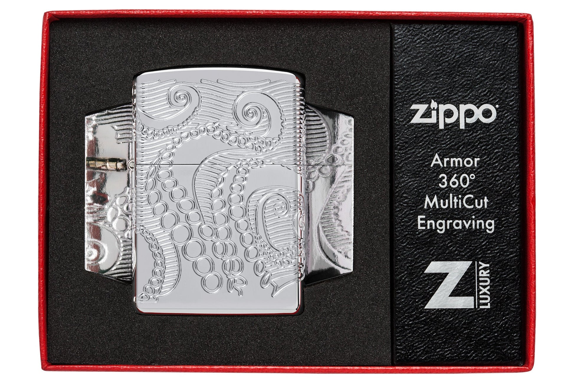 Zippo Tentacles Design Armor® High Polish Chrome Windproof Lighter