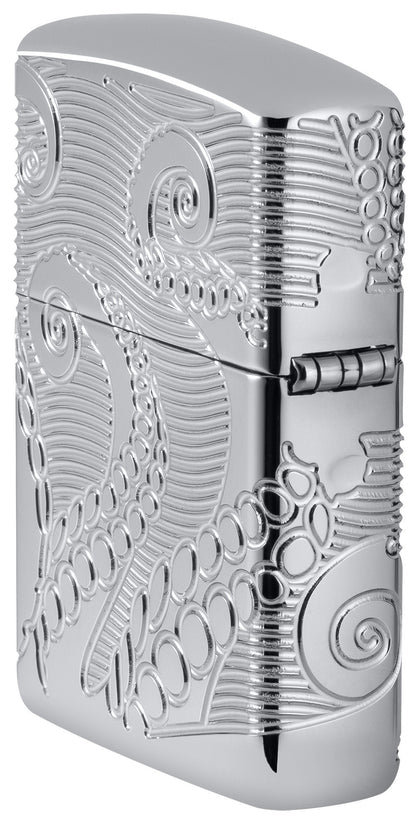 Zippo Tentacles Design Armor® High Polish Chrome Windproof Lighter