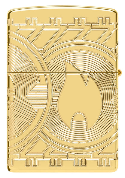 Zippo Currency Design Armor® High Polish Gold Windproof Lighter