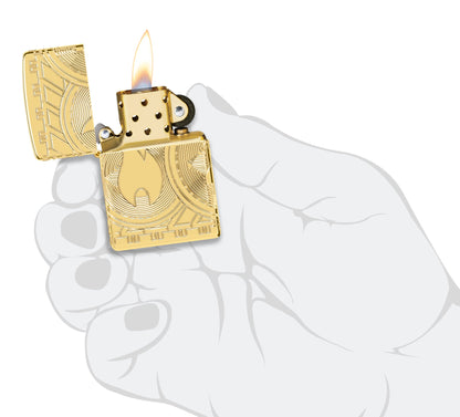 Zippo Currency Design Armor® High Polish Gold Windproof Lighter