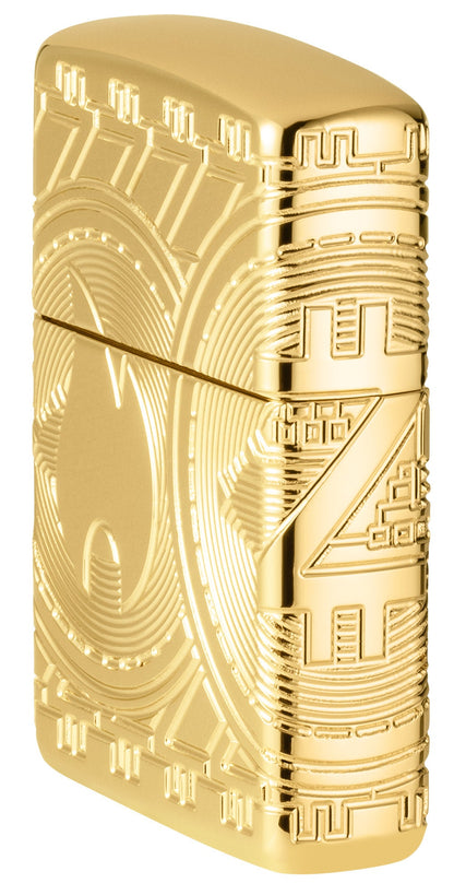 Zippo Currency Design Armor® High Polish Gold Windproof Lighter
