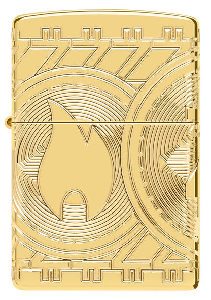 Zippo Currency Design Armor® High Polish Gold Windproof Lighter