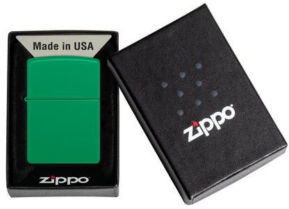 Zippo Grass Green Matte Classic Windproof Lighter