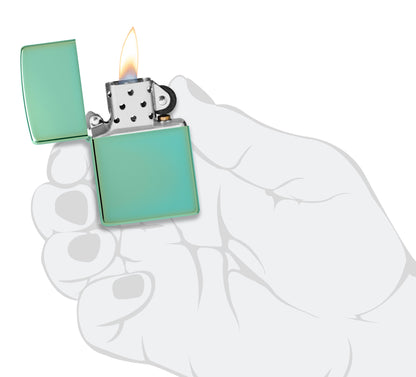 Zippo Classic High Polish Green Windproof Lighter
