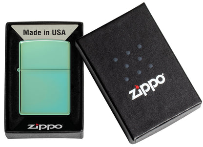 Zippo Classic High Polish Green Windproof Lighter
