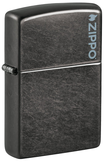 Zippo Classic Grey Logo Windproof Lighter