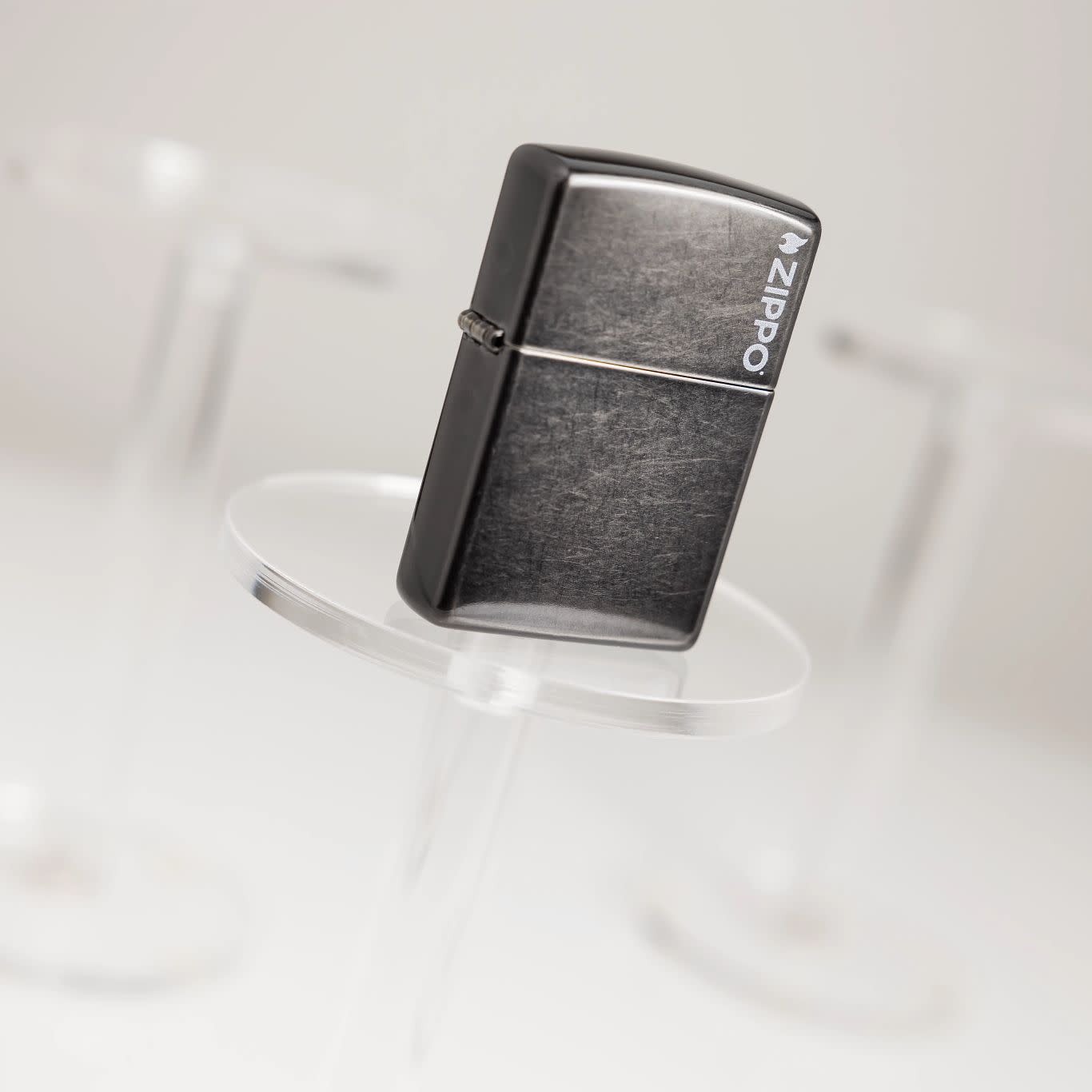 Zippo Classic Grey Logo Windproof Lighter
