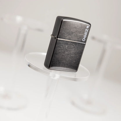 Zippo Classic Grey Logo Windproof Lighter