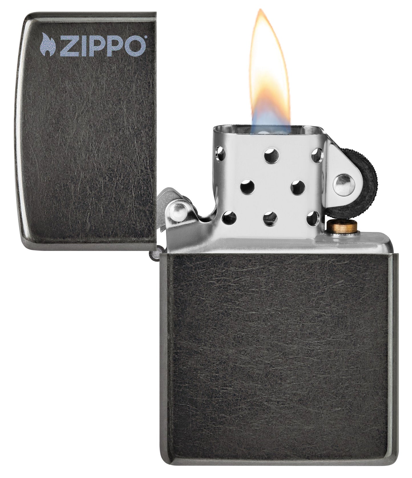 Zippo Classic Grey Logo Windproof Lighter