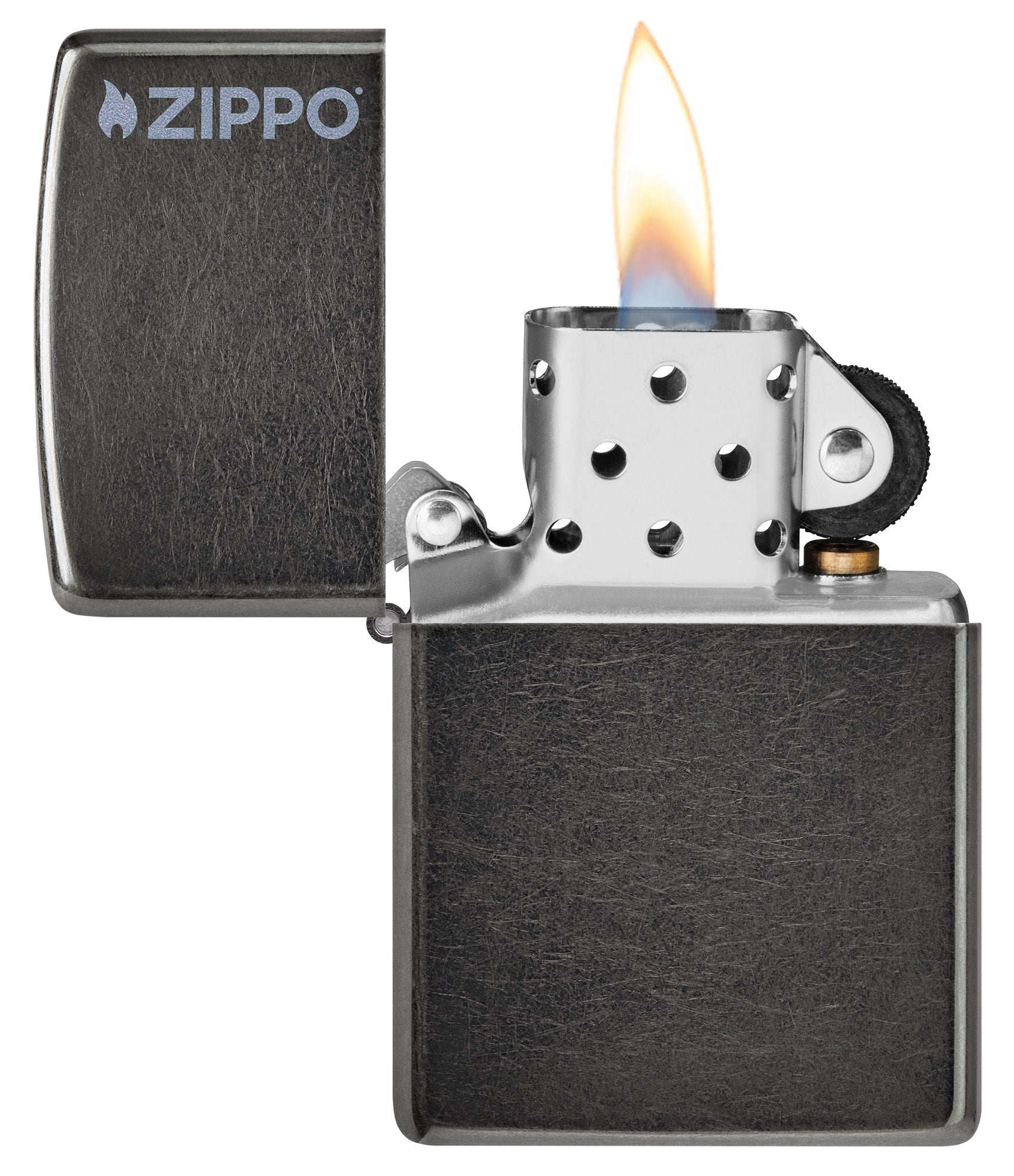 Zippo Classic Grey Logo Windproof Lighter