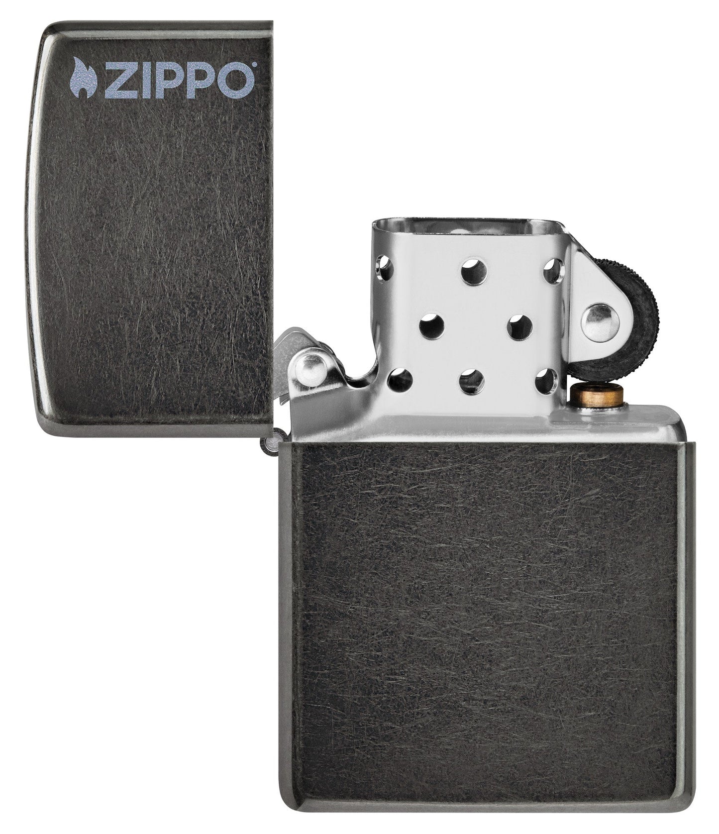 Zippo Classic Grey Logo Windproof Lighter